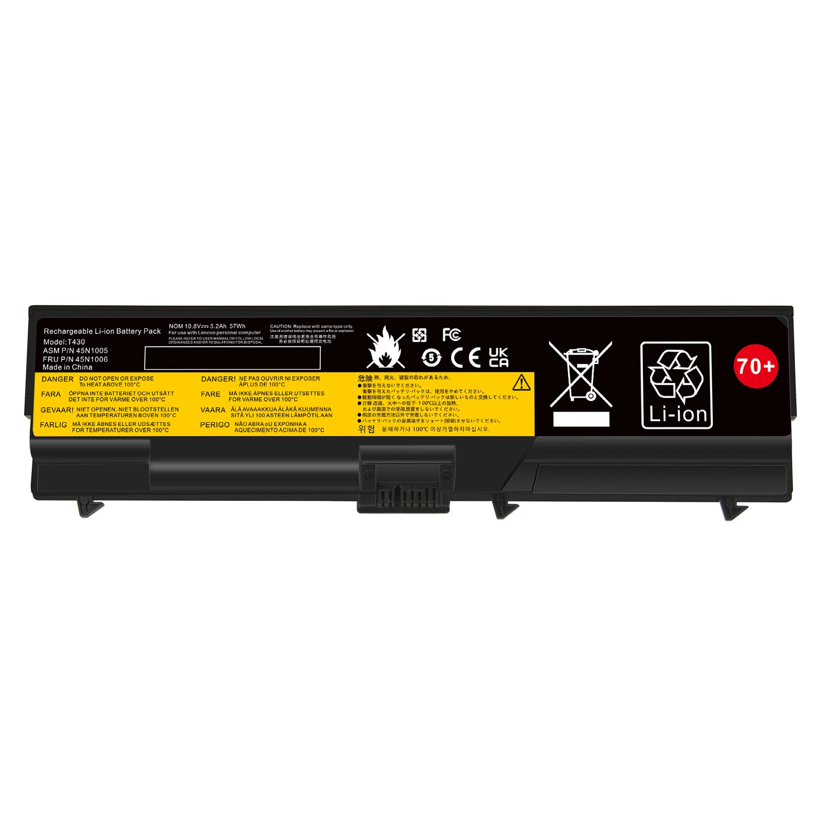 Lenovo Ideapad T430, T520, T530, 42T4757 Laptop Battery, 10.8V 4400mAh/48Wh