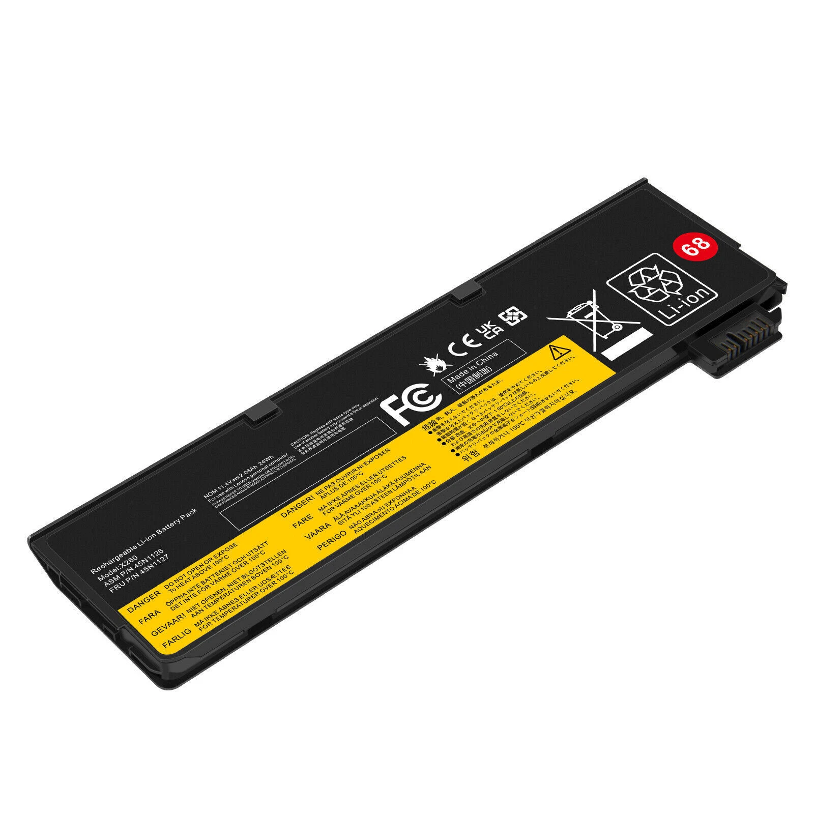 Lenovo X240, T440s, S440, 45N1126, 121500214 Laptop Battery, 10.8 V 4400mAh/28Wh