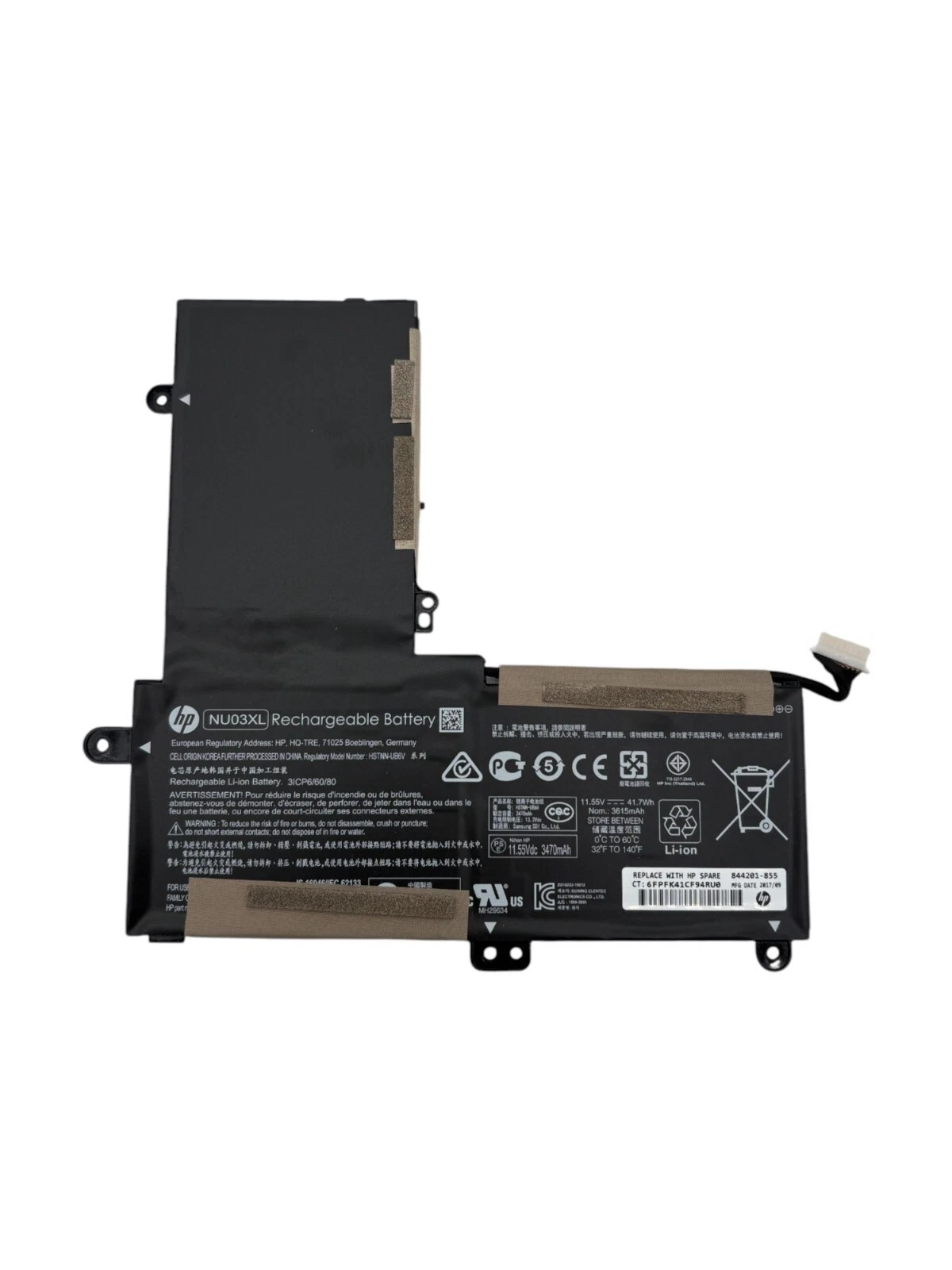 NU03XL INTERNAL BATTERY