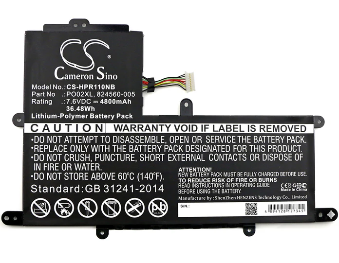 PO02XL INTERNAL BATTERY