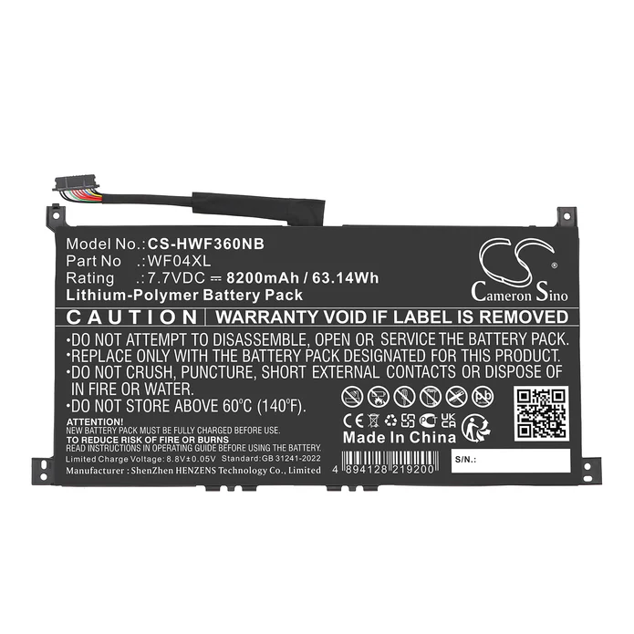 WF04XL INTERNAL BATTERY