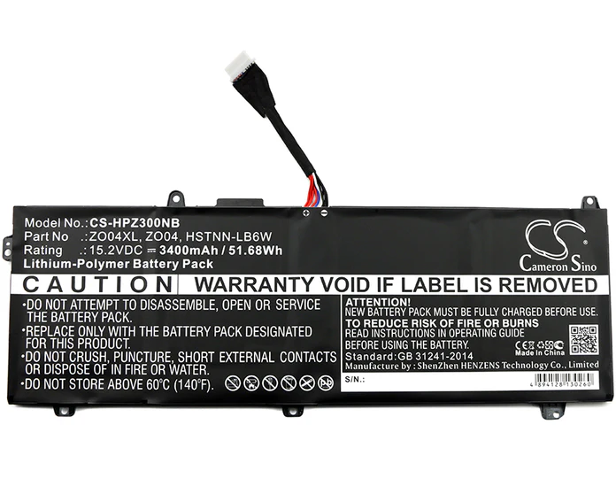 ZO04XL INTERNAL BATTERY