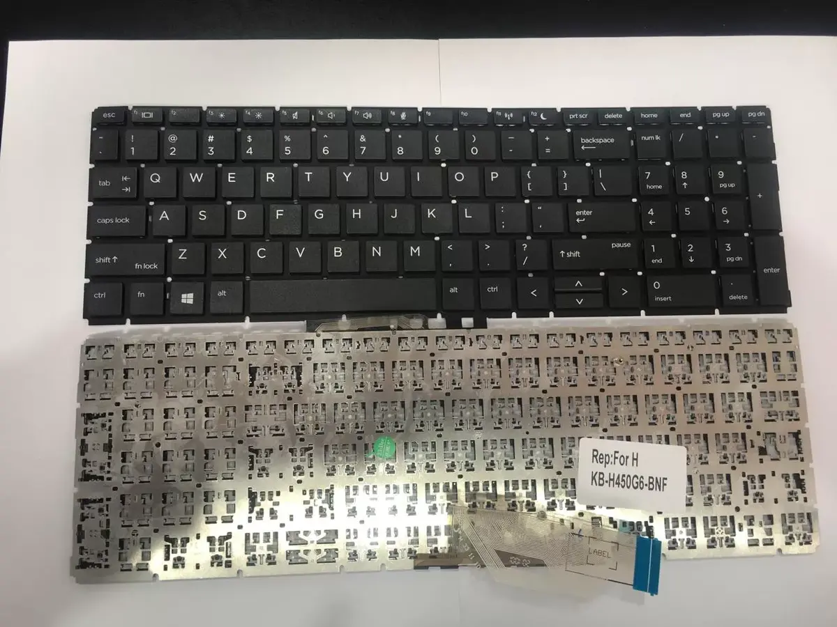 HP Probook 450 G6,450 G7, 455 G6, 455R G6 Series, No Frame, Laptop Keyboard Black