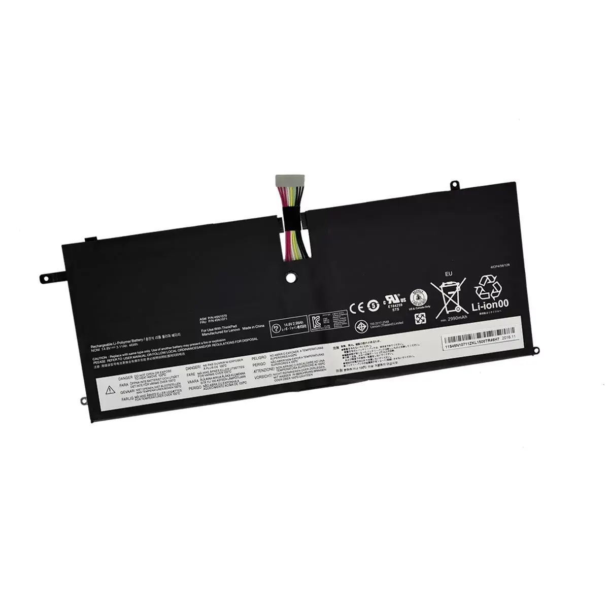 Lenovo Thinkpad X1 Carbon Gen 1, 14″ Touch (3444), (3448), (3460), 45N1070, 45N1071 Laptop Battery, 14.8V 3100mAh/46Wh