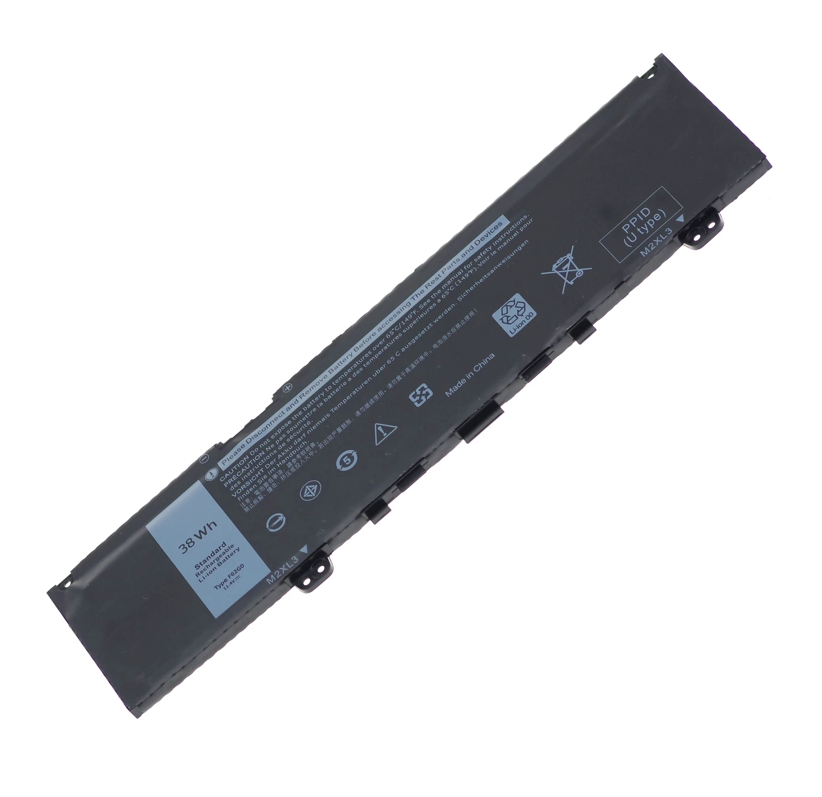 38Wh F62G0 Battery for Dell Inspiron 13 5370 7000 7370 7380 7386 7373 P83G 39DY5