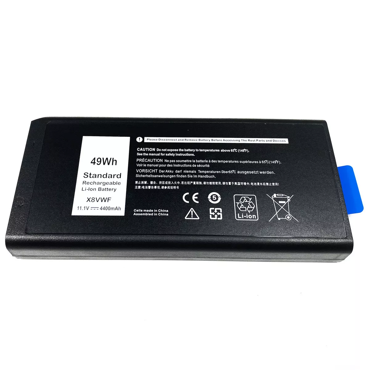 Dell Latitude 14, E5404, Rugged Extreme E7404, VCWGN, 4XKN5, 04XKN5, X8VWF Laptop Battery 11.1V 4400mAh/49Wh Generic