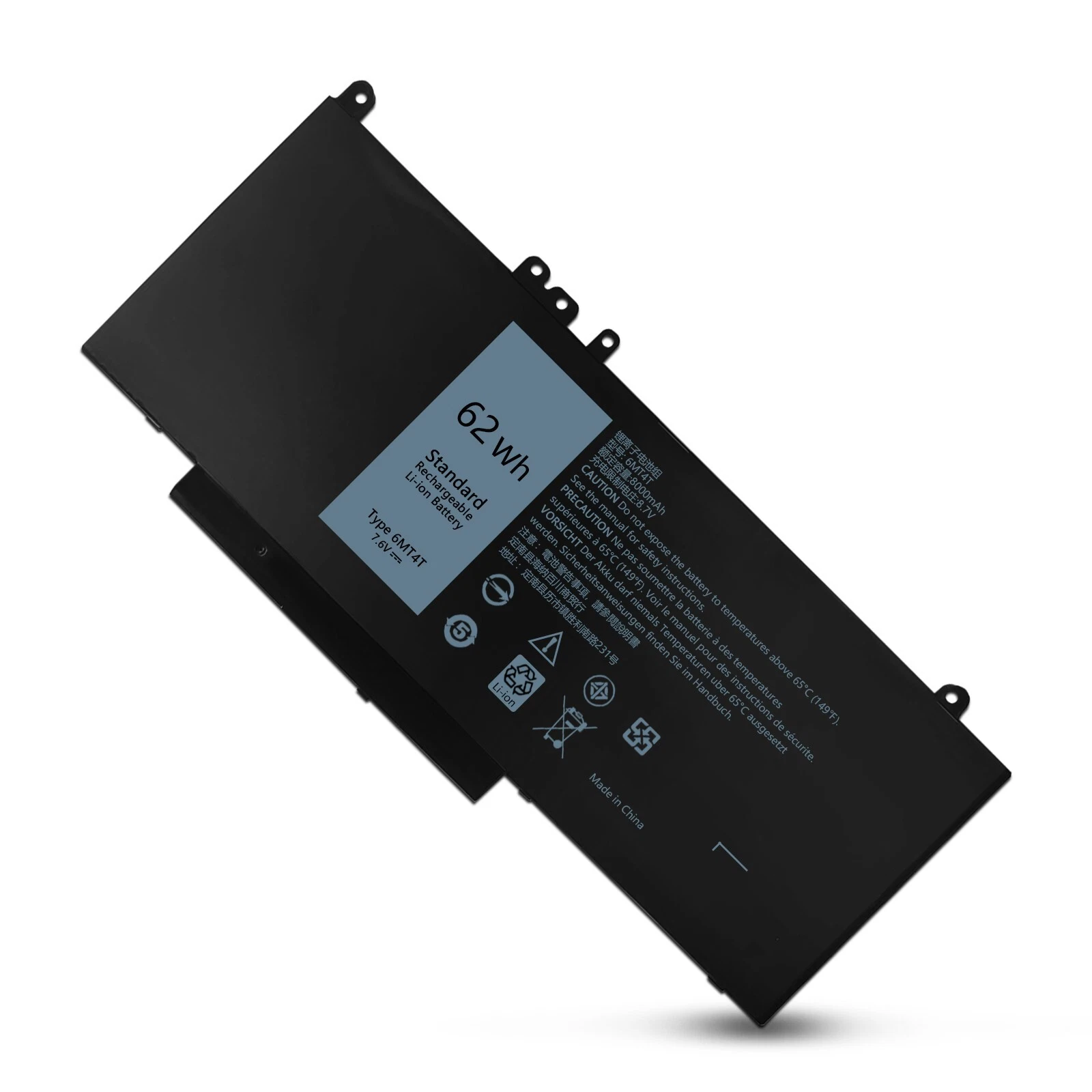 Dell Precision 3510, Latitude E5570, WJ5R2, 4F5YV, G9G1H, NGGX5 Laptop Battery, 11.4 V 4130mAh/47Wh