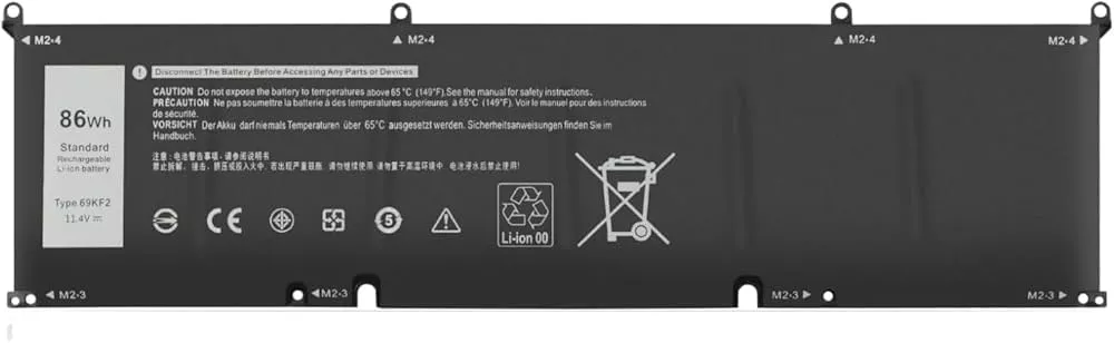 Dell XPS 15 9500, Alienware M15, M17 R3, Precision 5550, Inspiron 7500, 69KF2 Laptop Battery, 11.4V/86Wh